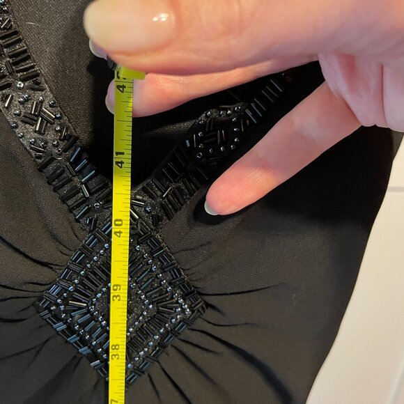 VTG JONES NEW YORK Womens Black Evening Cocktail Dress - Sz 8 - Picture 8 of 8